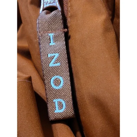 IZOD XFG Men's XL Jacket Hooded Burnt Orange Long Sleeve Full Zip Packable - Picture 10 of 13